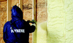 Spray foam attic insulation